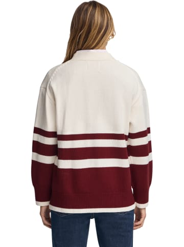 Cardigan in Creme/ Bordeaux