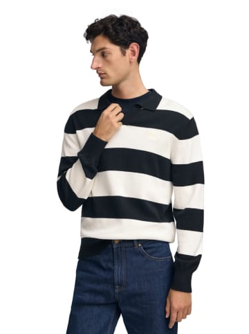 Pullover in Dunkelblau/ Creme