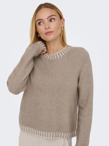 Sweter w kolorze szarobrązowym