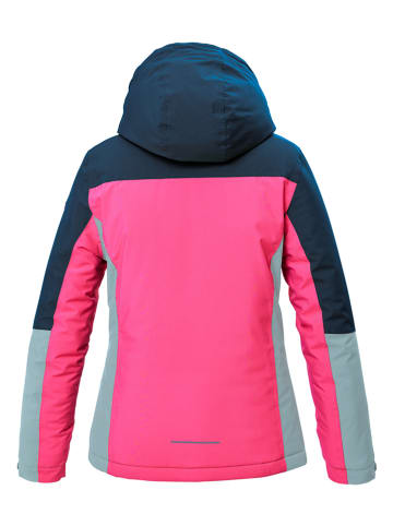 Winterjacke in Dunkelblau/ Pink