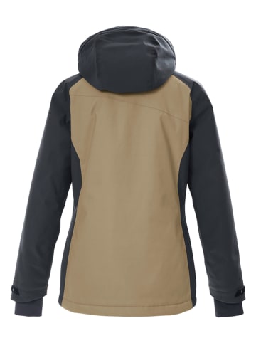 Ski-/snowboardjas lichtbruin/zwart