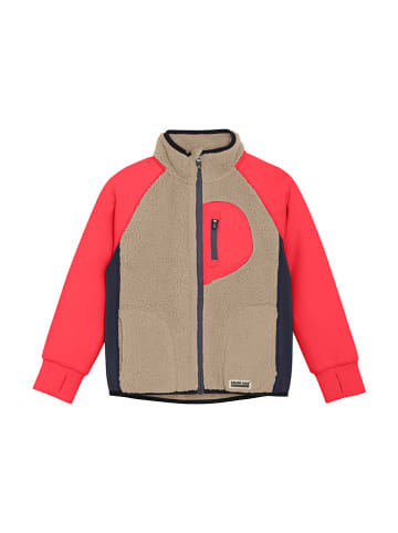 Fleece vest beige/roze
