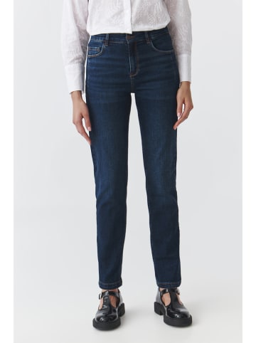 Dżinsy "Saros" - Slim fit - w kolorze granatowym