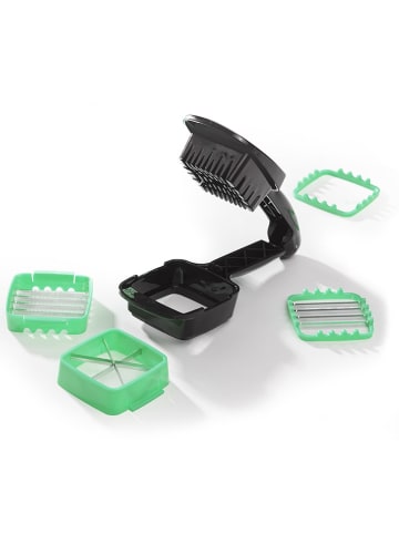 5tlg. Schneider-Set ''Nicer Dicer Quick'' in Schwarz/ Grün