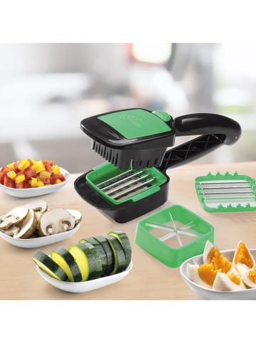 5tlg. Schneider-Set ''Nicer Dicer Quick'' in Schwarz/ Grün