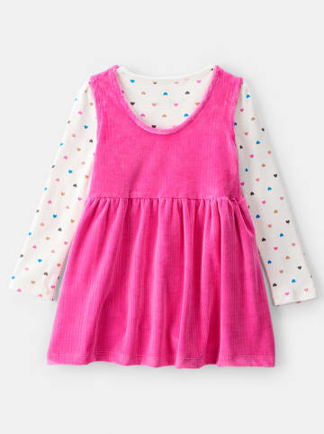 2-delige outfit roze/crème