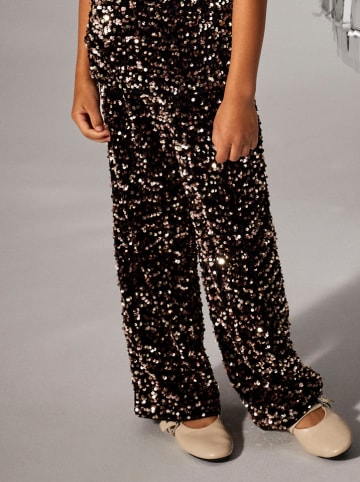 Pailletten-Hose "Runica" in Schwarz/ Rosa