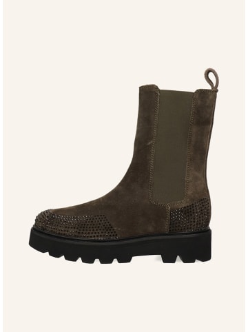 Leder-Boots in Khaki