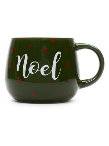 Tasse in Grün/ Rot - (H)14 cm