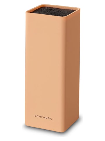 Messerblock "Square" in Lachs - (B)9,3 x (H)21,5 x (T)9,3 cm