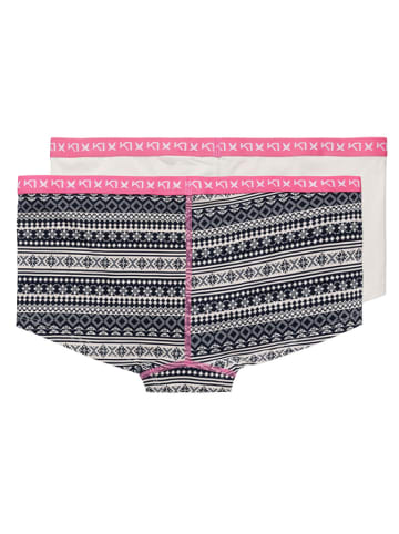 2-delige set: hipsters zwart/wit/roze
