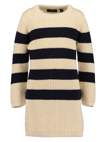 Strickkleid in Beige/ Schwarz