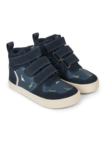 Leder-Sneakers "Nero" in Dunkelblau