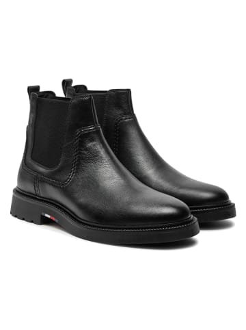 Leder-Chelsea-Boots in Schwarz