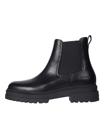 Leder-Chelsea-Boots in Schwarz