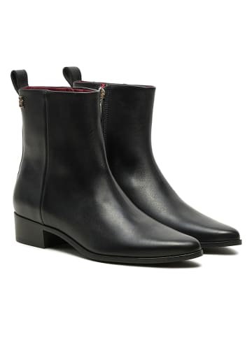 Leder-Boots in Schwarz