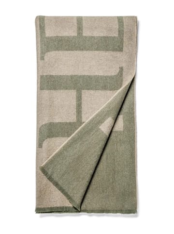 Wollschal "Signature" in Khaki - (L)200 x (B)55 cm