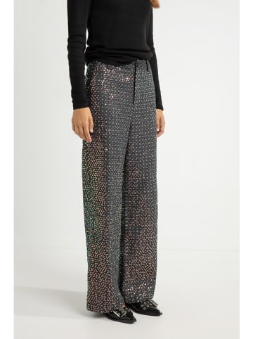 Pailletten-Jeans "Freddy" - Comfort fit - in Dunkelgrau/ Bunt