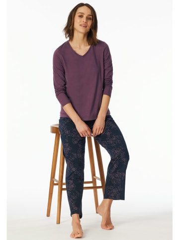 Pyjama in Dunkelblau/ Lila