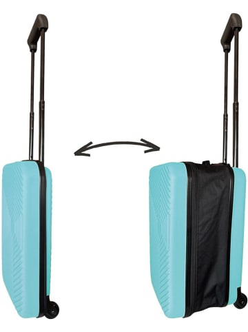 Koffer lichtblauw - (B)34 x (H)47,5 x (D)28 cm