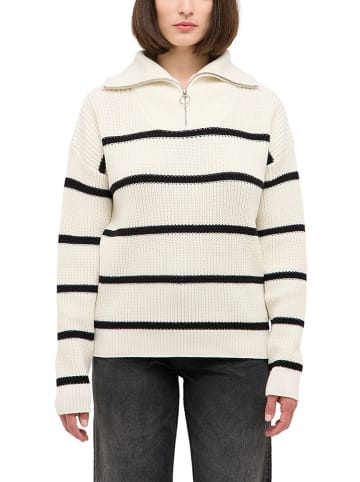 Pullover in Creme/ Schwarz