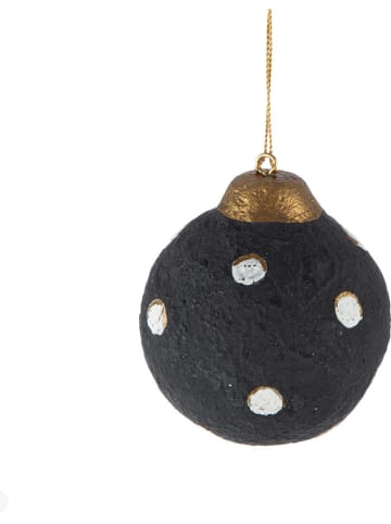 3er-Set, Baumschmuck "Dottie" in Grau/ Schwarz/ Weiß - (H)9 cm