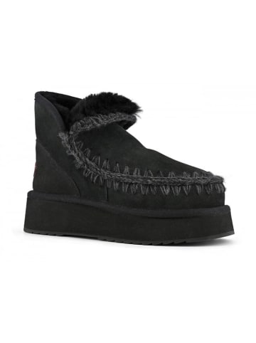 Leder-Winterboots in Schwarz