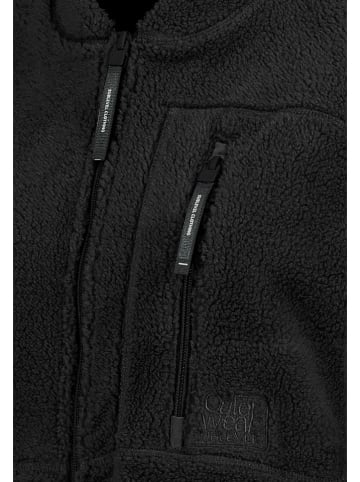 Fleecejacke in Schwarz