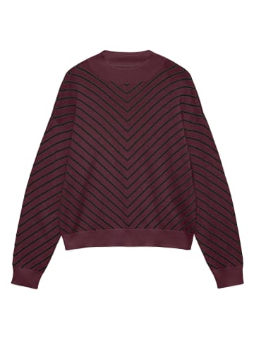 Pullover in Aubergine/ Schwarz