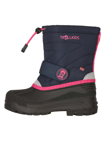 Winterboots "Telemark" donkerblauw/roze