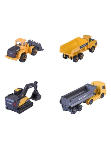 4-delige set: speelgoedauto's "Volvo Construction" geel - vanaf 3 jaar
