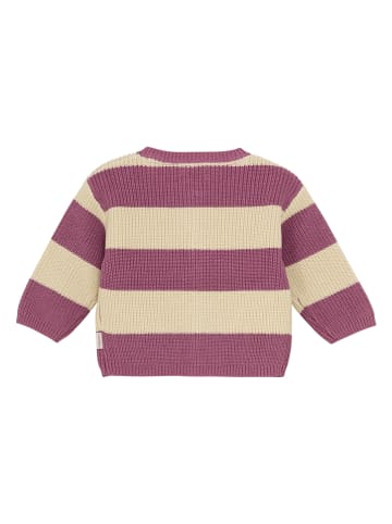 Cardigan in Lila/ Beige