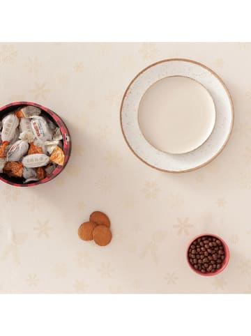 Tischdecke ''Flake'' in Creme