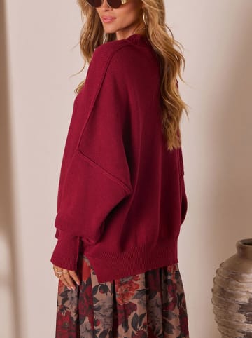 Sweter w kolorze bordowym