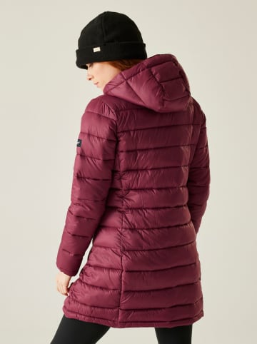 Doorgestikte mantel "Starler" bordeaux