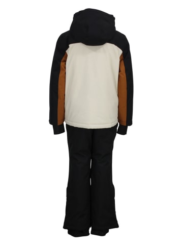 2-delige ski-/snowboardoutfit zwart/lichtbruin