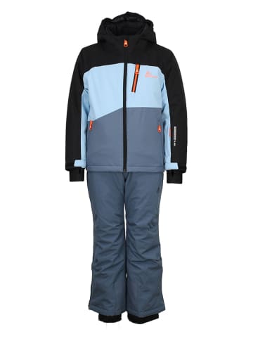 2-delige ski-/snowboardoutfit lichtblauw/zwart
