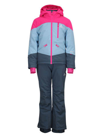 2-delige ski-/snowboardoutfit blauw/roze