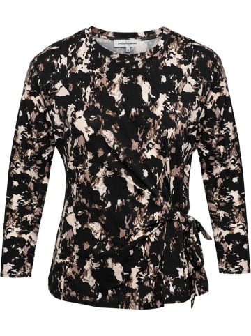 Bluse "Lizzy" in Schwarz/ Braun