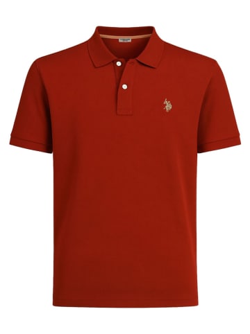Koszulka polo w kolorze czerwonobrązowym