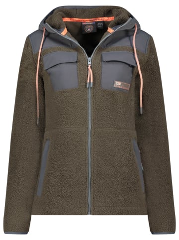 Fleece vest "Toulouse" kaki/antraciet