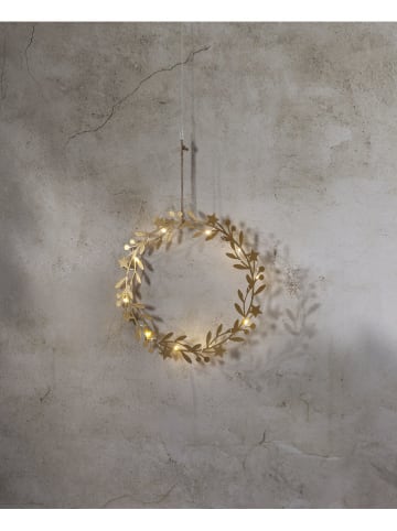 Wieniec LED "Holiday" w kolorze złotym - Ø 28 cm