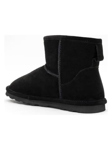 Leder-Winterboots in Schwarz