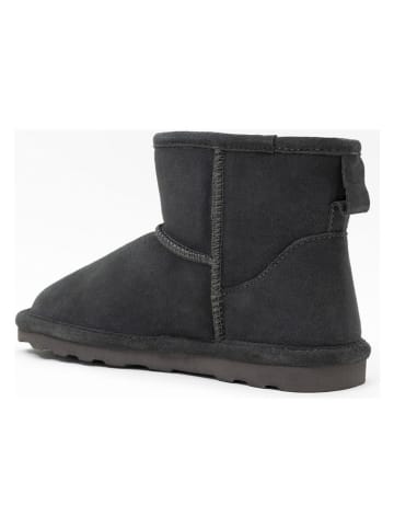 Leder-Winterboots in Grau