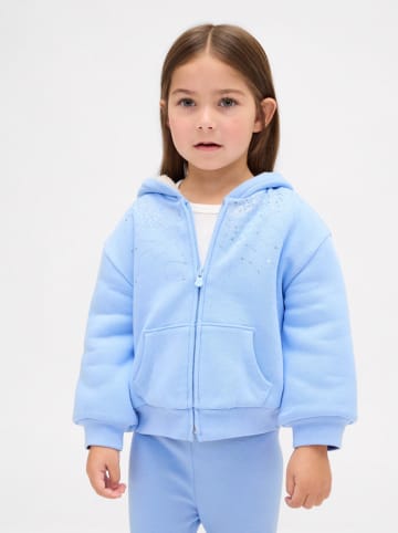 Sweatjacke in Hellblau