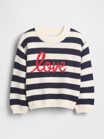 Sweter w kolorze kremowo-granatowym