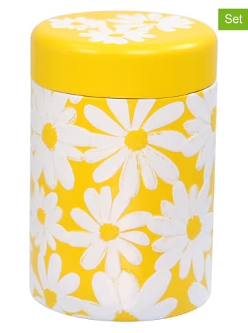 2er-Set: Teedosen "Daisy" in Gelb/ Weiß - 125 g