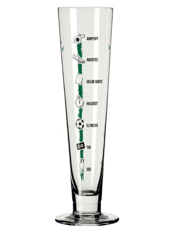 Bierglas "Fußbal" in Schwarz - 330 ml