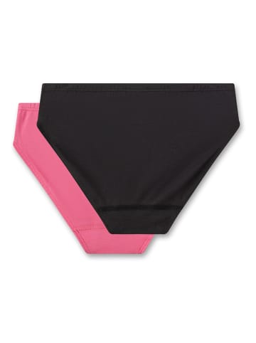 2er-Set: Slips in Schwarz/ Pink