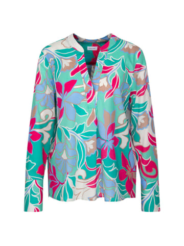 Blouse turquoise/roze